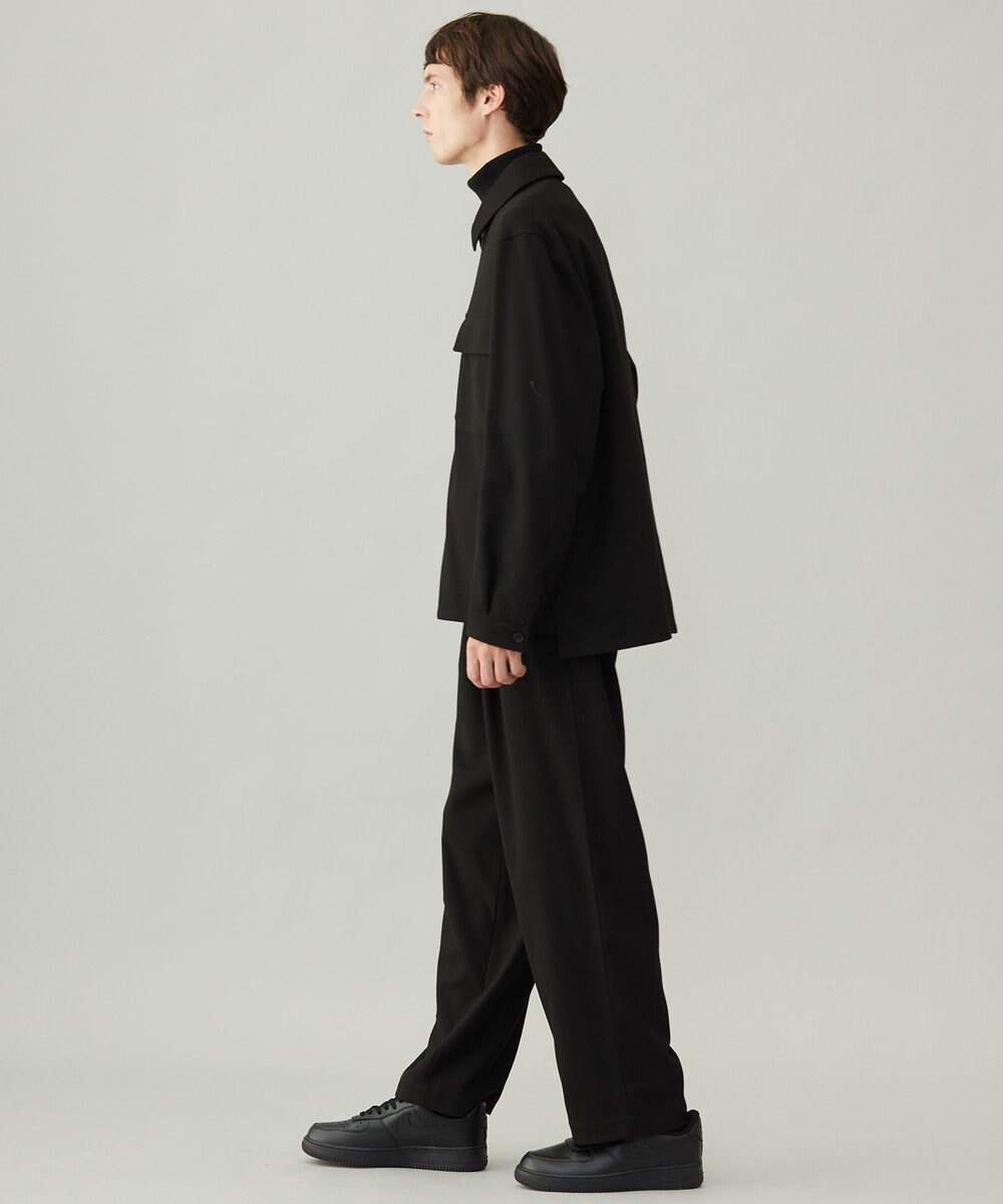 UNFILO MENS 【男女兼用】フラノライク ハーフジップ シャツブルゾン [24年秋冬商品] 