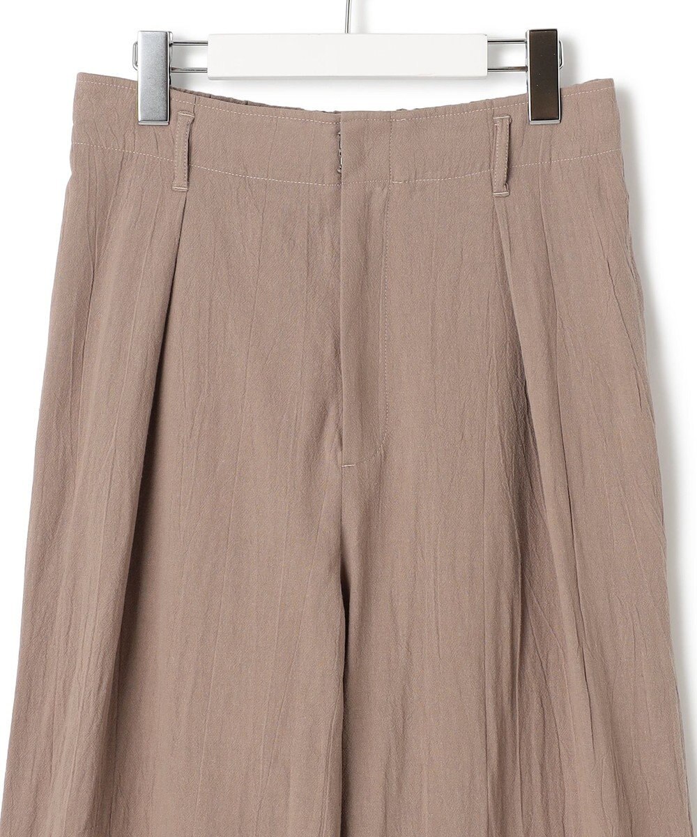 J.PRESS YORK STREET 【WOMEN】コットンワッシャータックワイド パンツ 