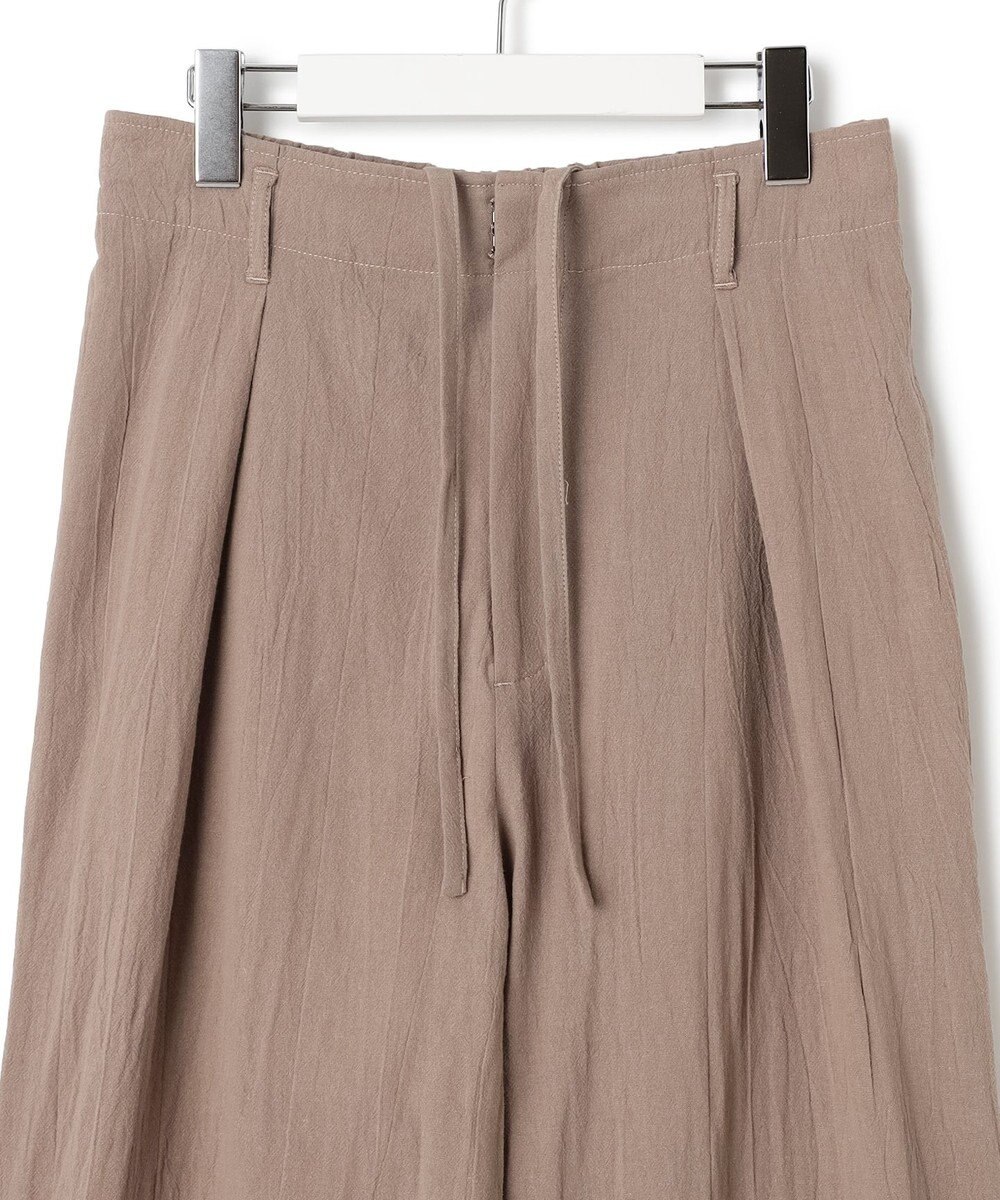 J.PRESS YORK STREET 【WOMEN】コットンワッシャータックワイド パンツ 