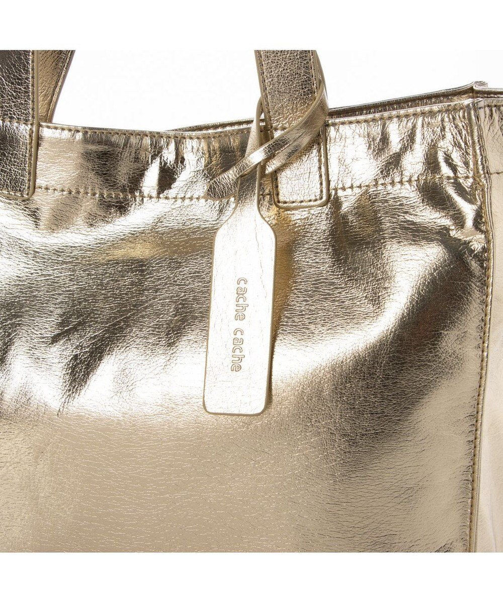 UNBILLION cachecache ソフトメタリックショッパートート 