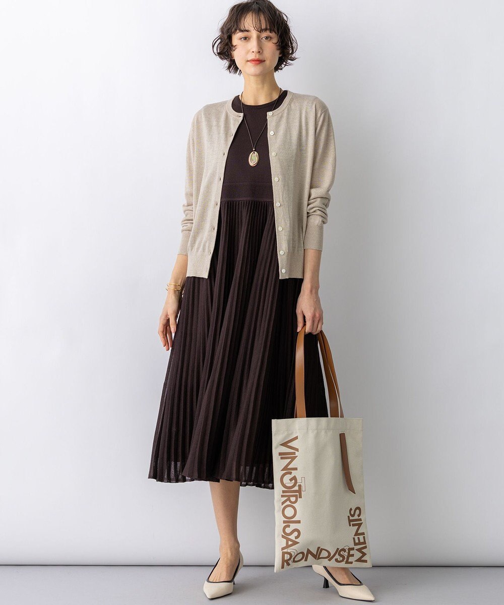 23区 【先行予約】ピュアリネンハイゲージ カーディガン 