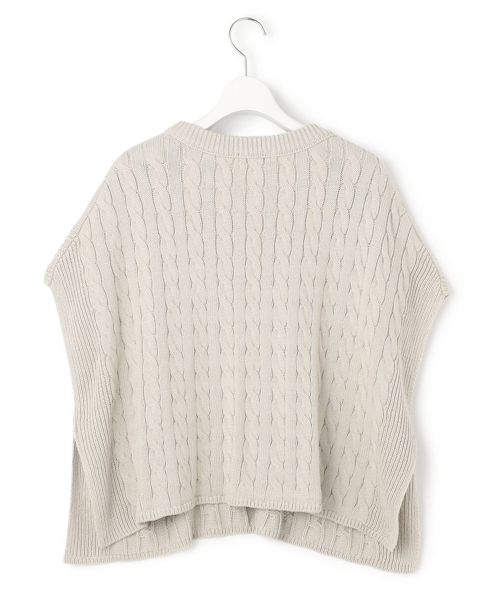 J.PRESS YORK STREET 【WOMEN】コットンニット ケーブルポンチョ 