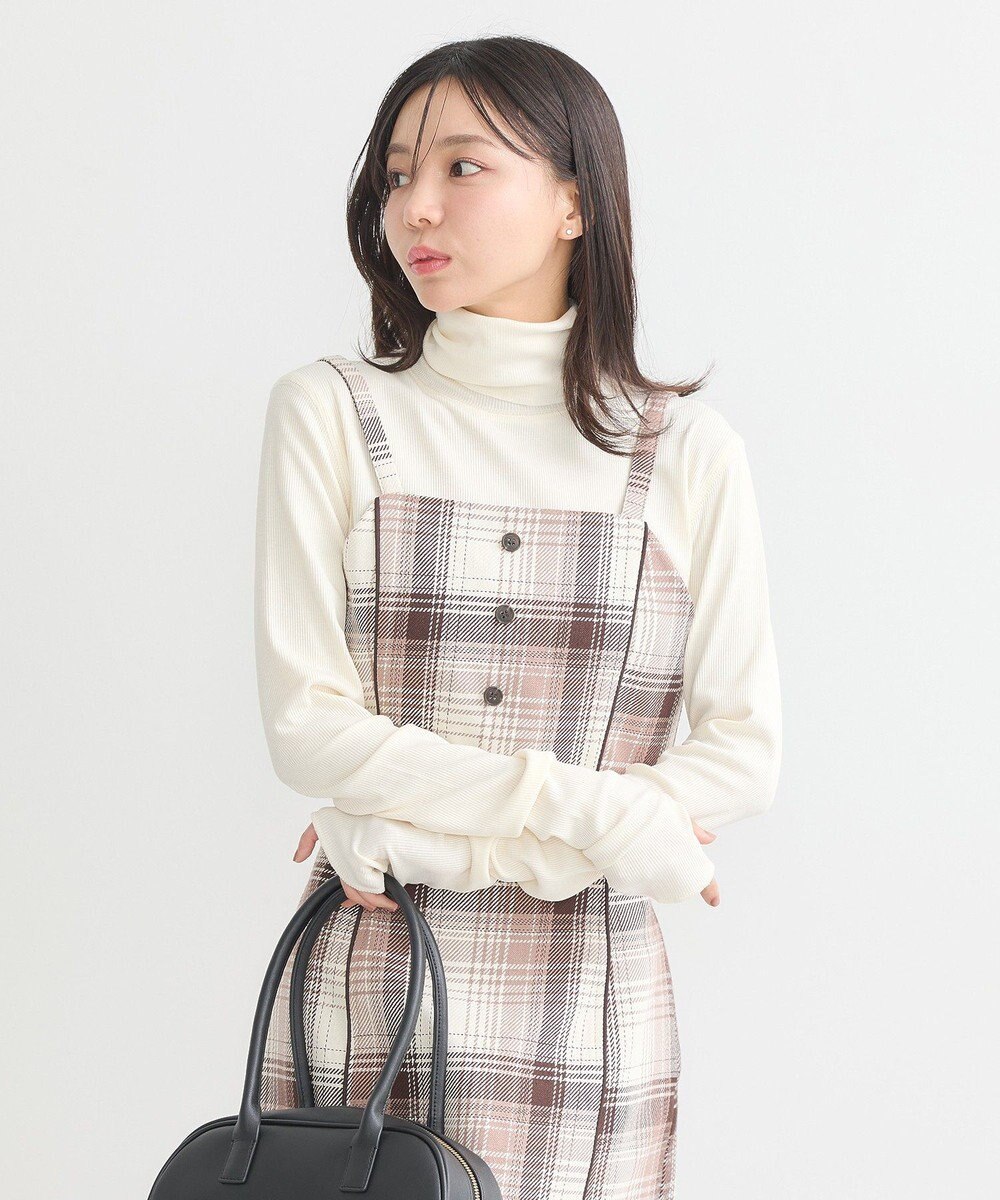 earth music&ecology コットンツイルチェックビスチェ 