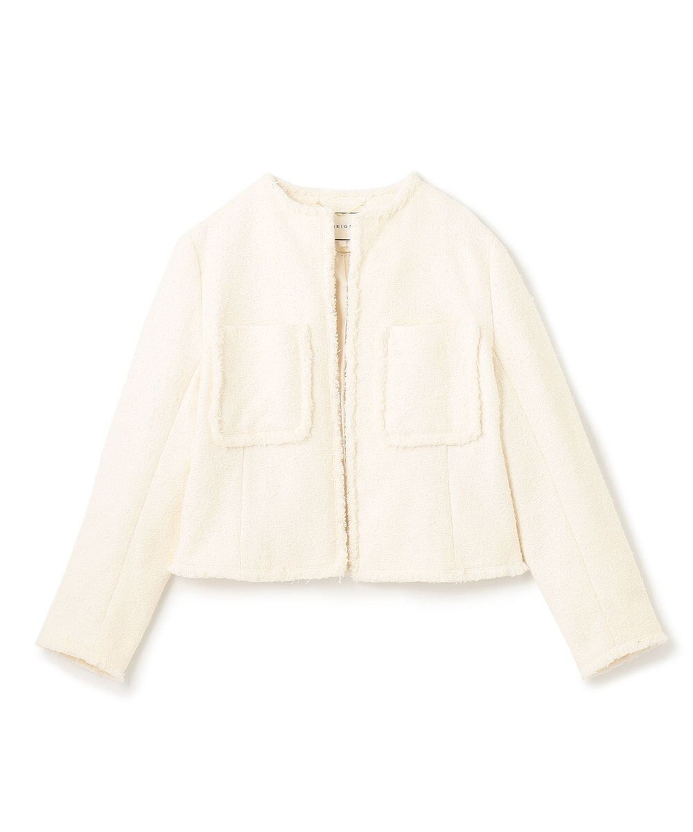 BEIGE， 【S-size】DAHLIA / ツイードジャケット 