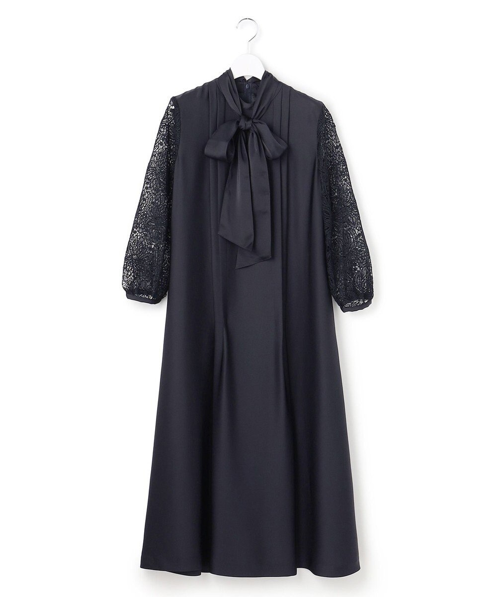 23区 S 【APPLAUDIR】ノーブルサテン リボンブーケレースコンビ ドレス 