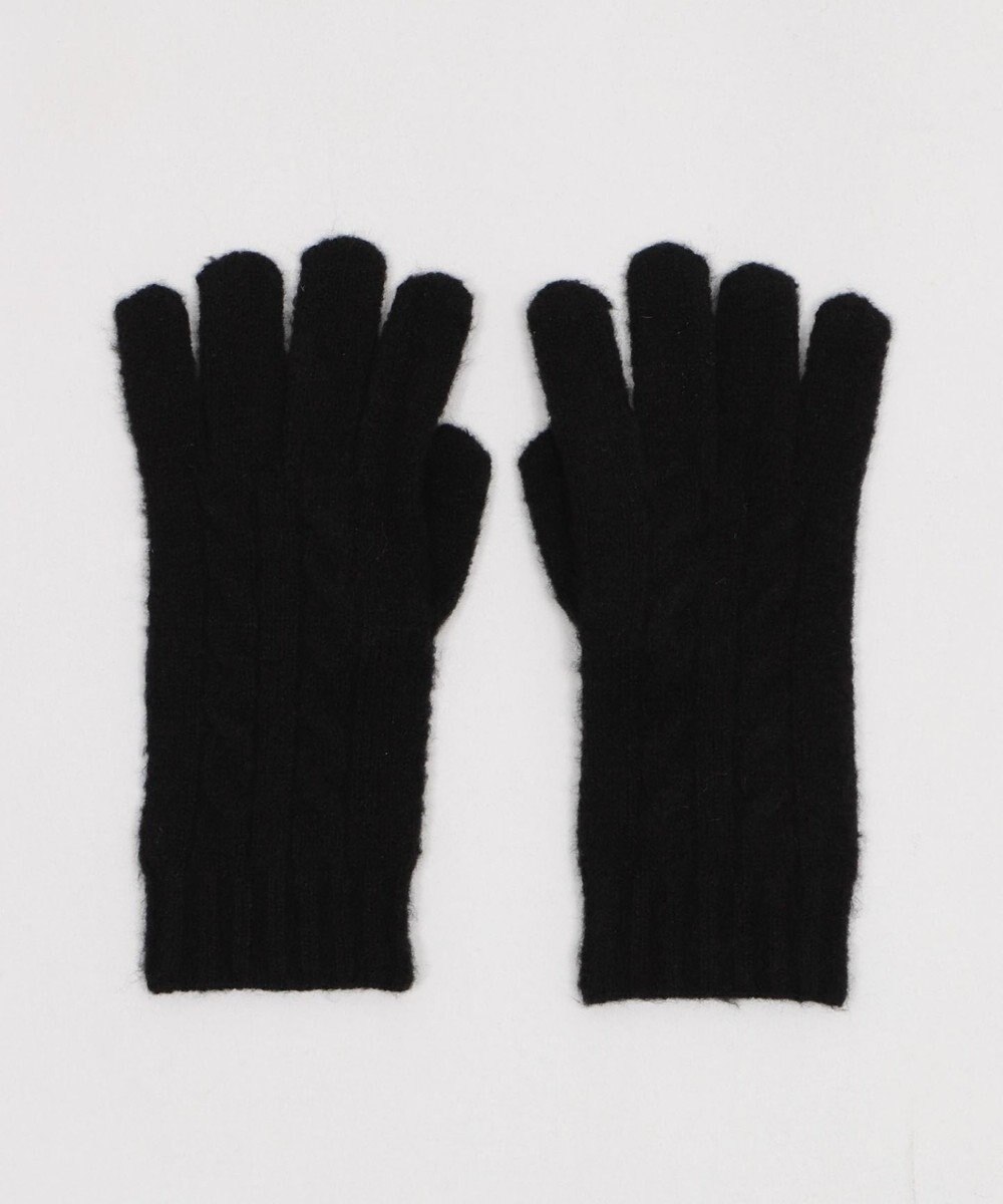 WEGO 【スマホ対応】ケーブル編みニットグローブ 