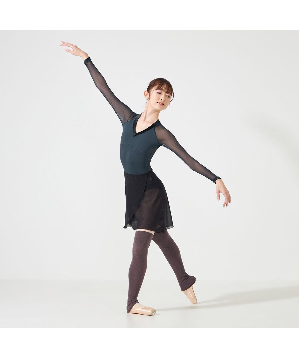 Chacott ◎【Nela ライン】ロングスリーブレオタード 