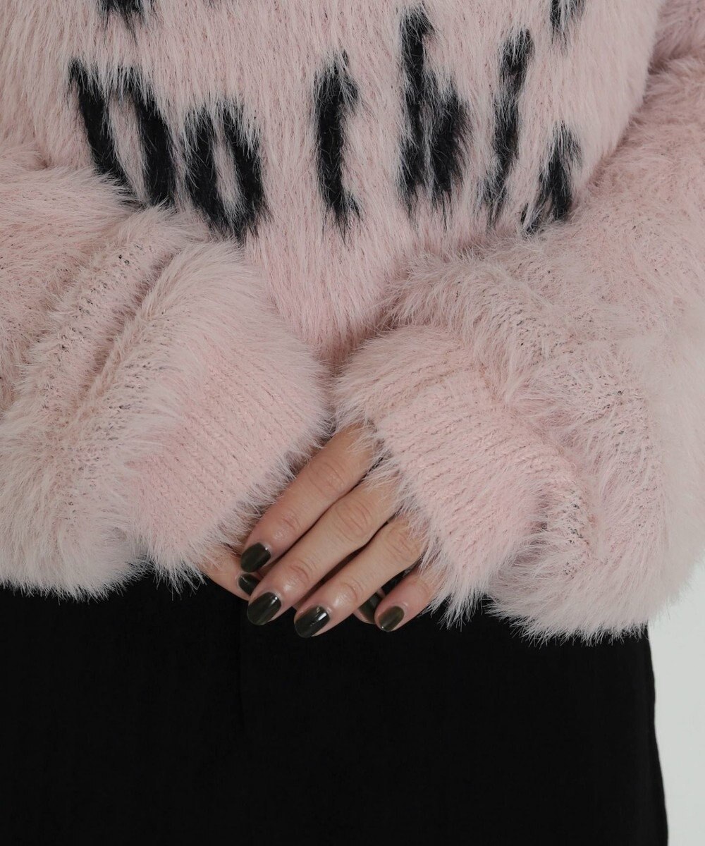 WEGO ロゴシャギーショートニット 