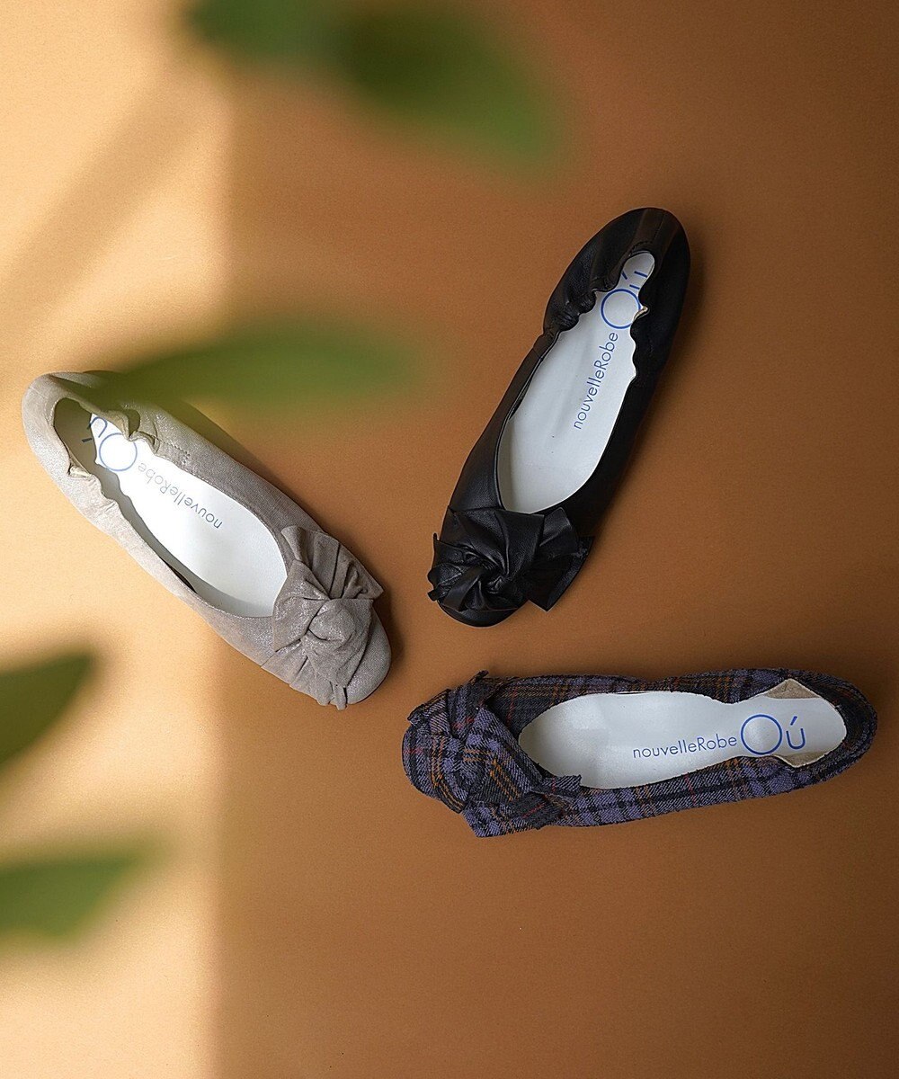 nouvelleRobe Oū 新色追加【本革・高反発】Heel Round Ribbon ヒールパンプス 