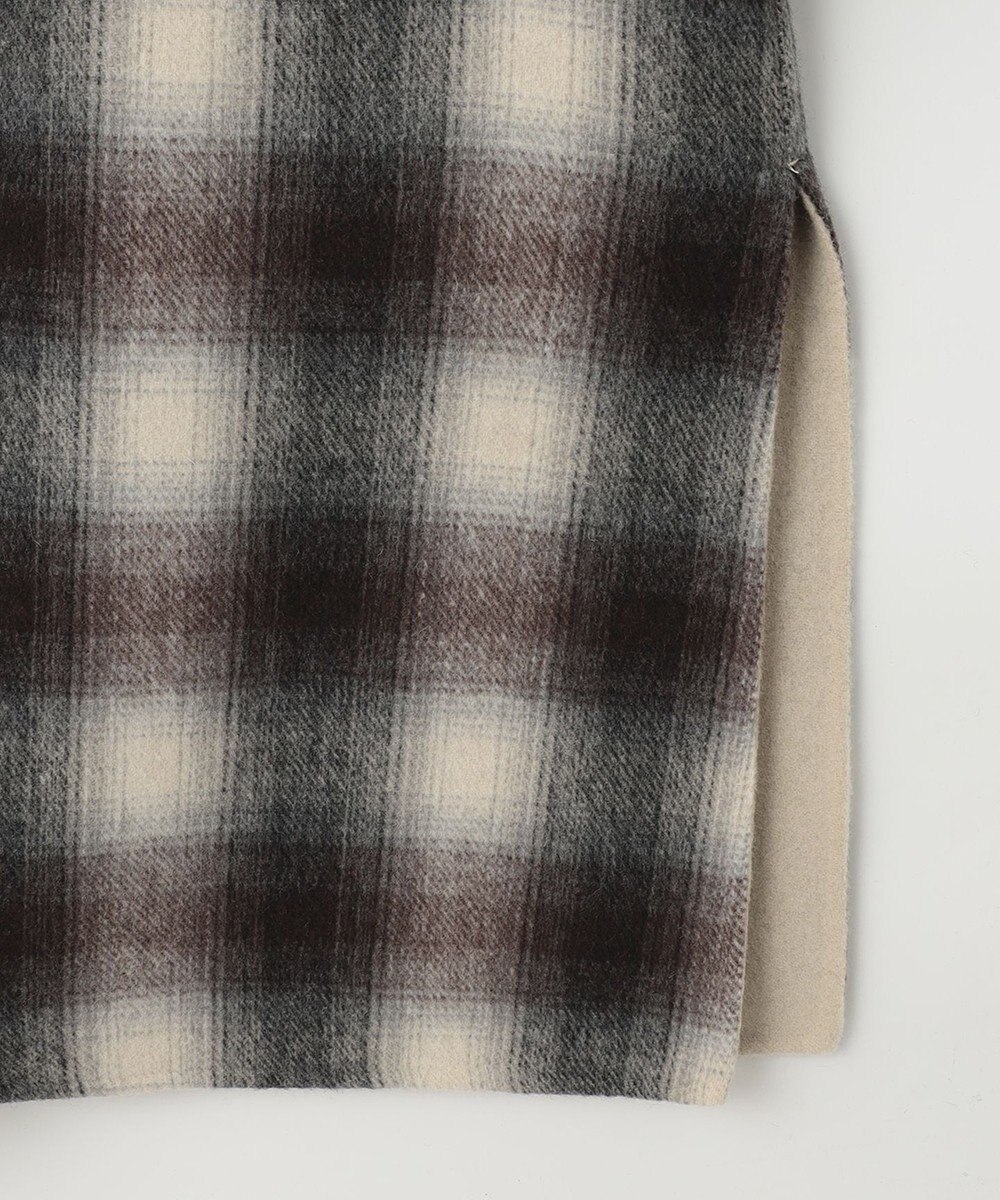 自由区 【リバーシブル】ウールリバー ノーカラーロングコート 