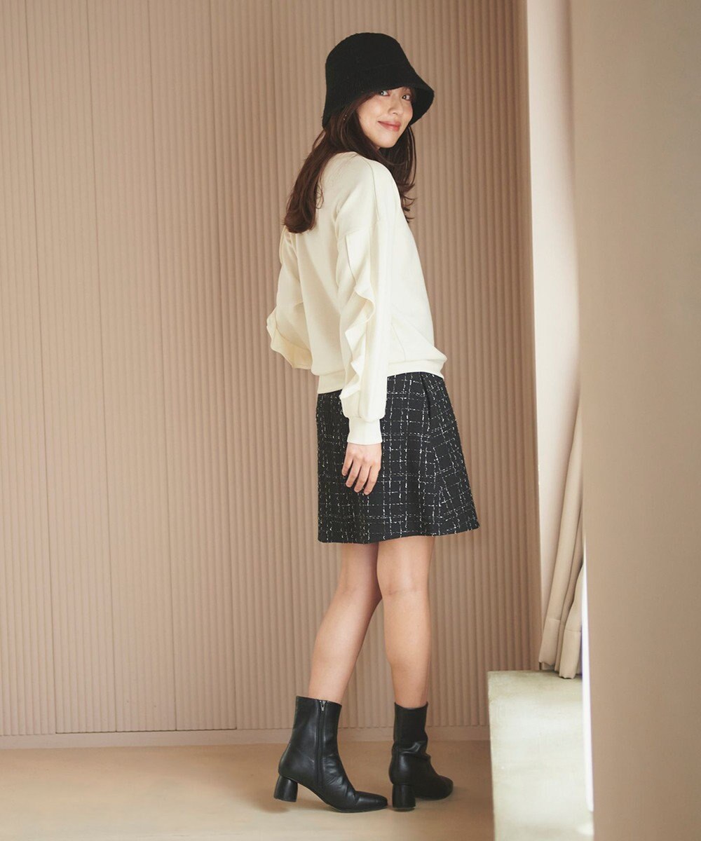 Feroux 【洗える】ツイードスカ ショーパン 