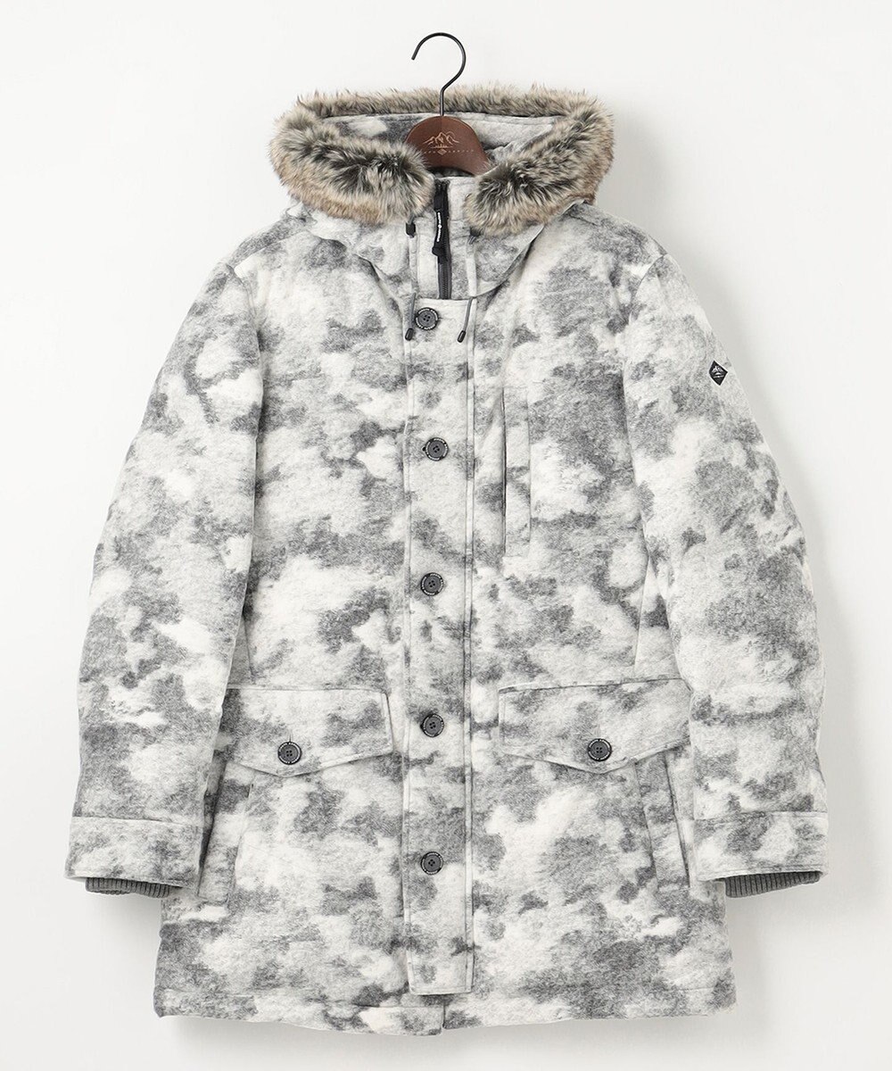 JOSEPH ABBOUD MOUNTAIN 【イタリア素材/ECOファー/9ポケット/ダウン/男女兼用】スライバーカモフラージュ　ダウンコート 