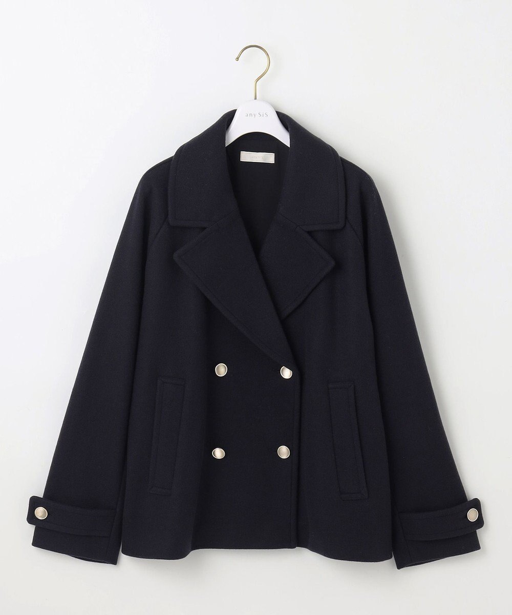 ANY SIS S 【セットアップ可】メルトンライク ピーコート 
