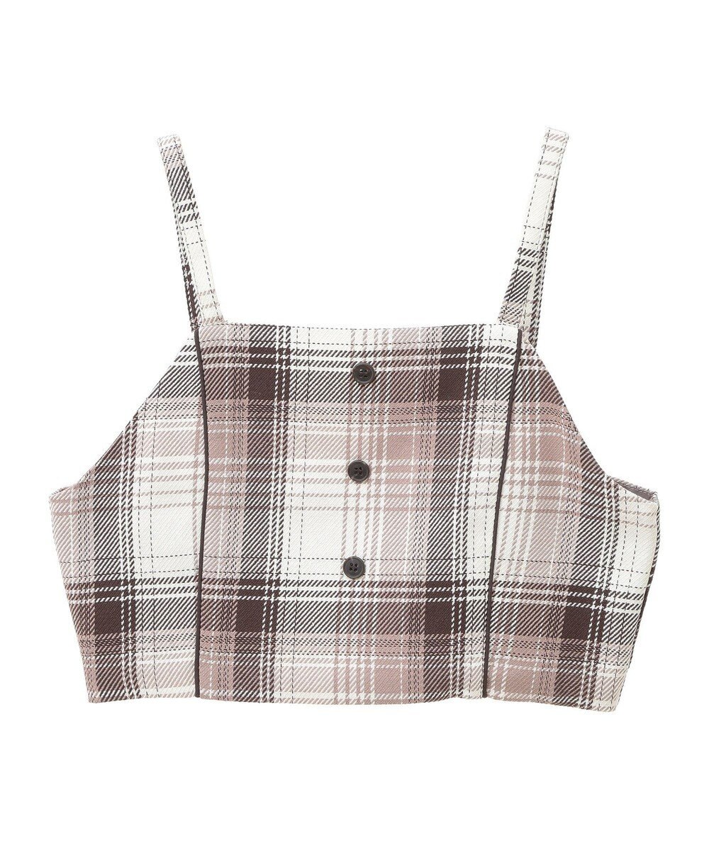 earth music&ecology コットンツイルチェックビスチェ 