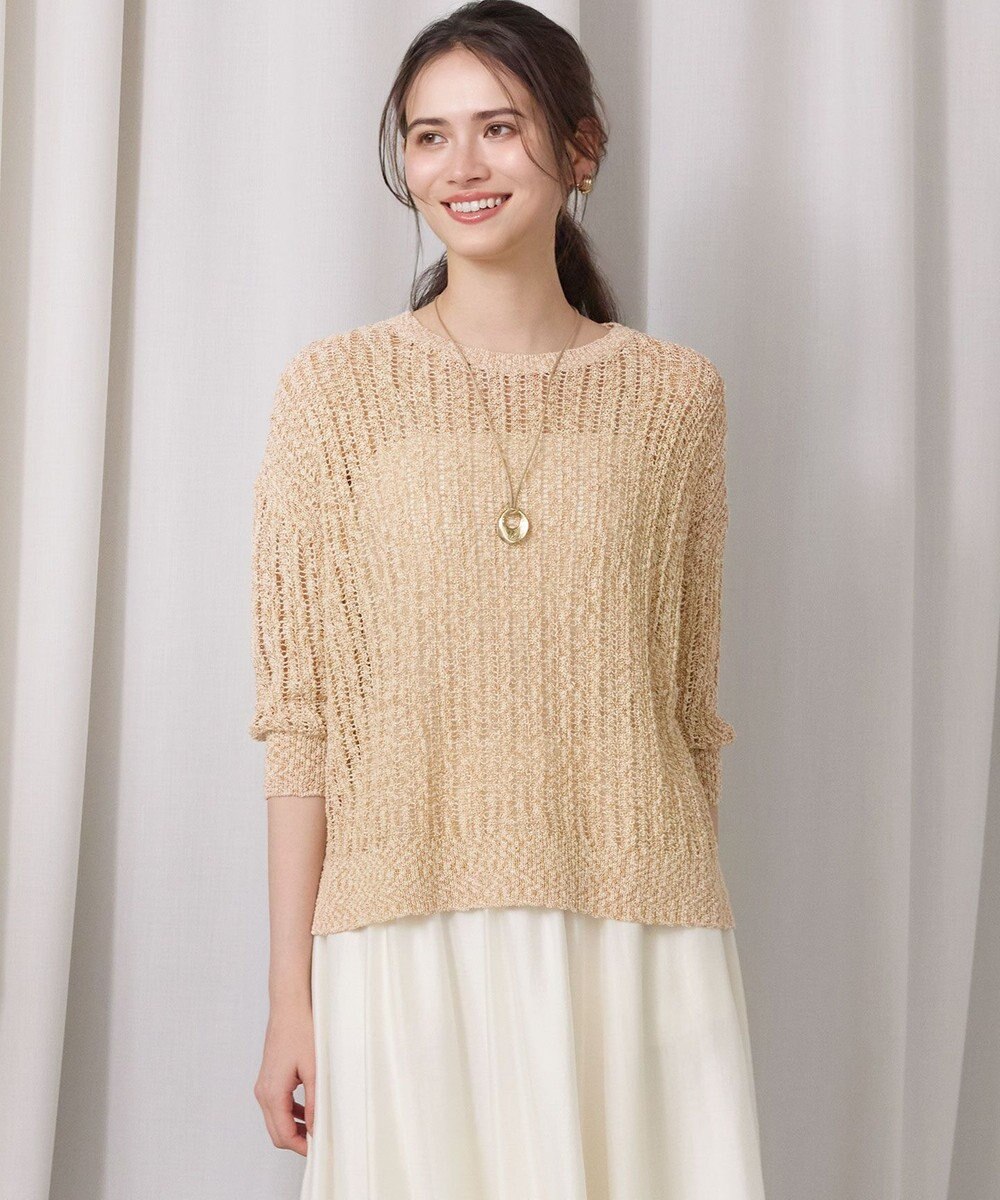 23区 【SLOW/一部店舗限定】エンブロイダリープルオーバー サマー ニット 