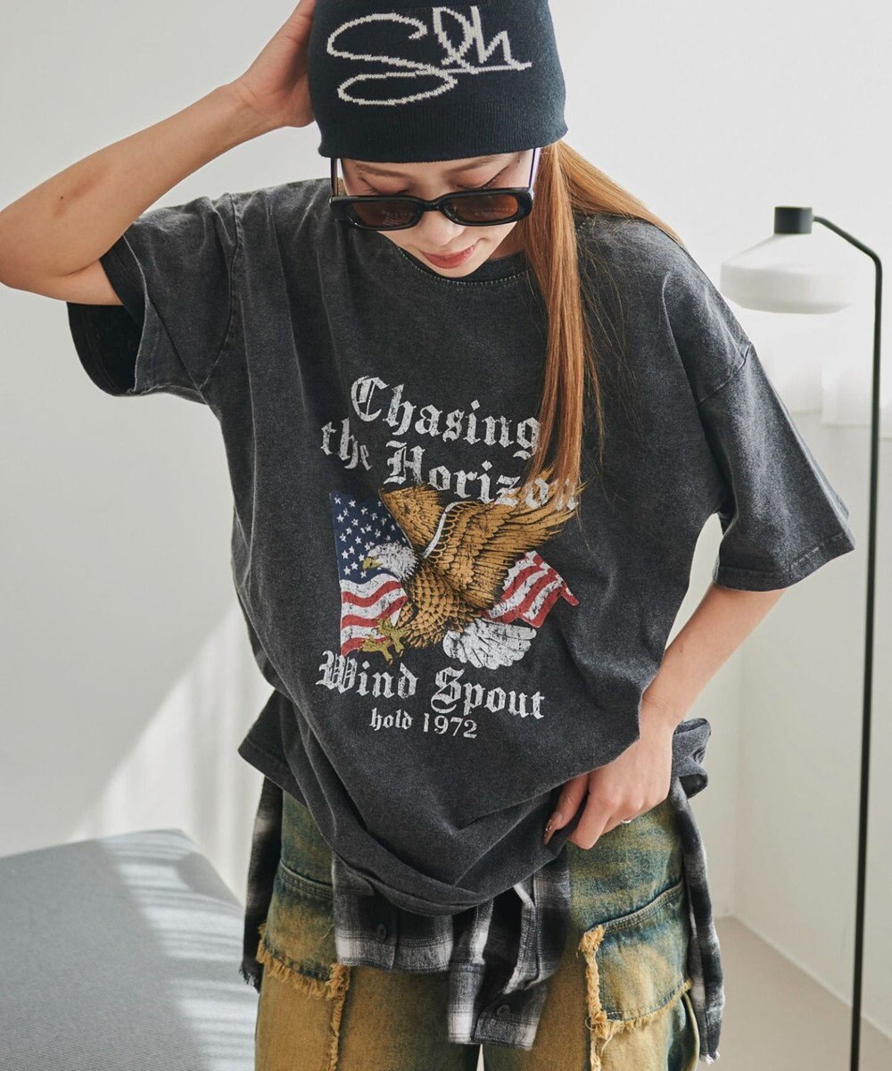 WEGO ヴィンテージウォッシュグラフィックBIGT 