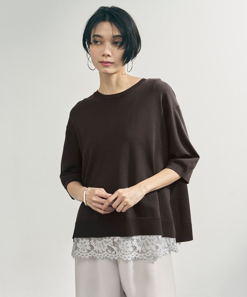 UNFILO L スゴ機能美ニット ハーフスリーブ 