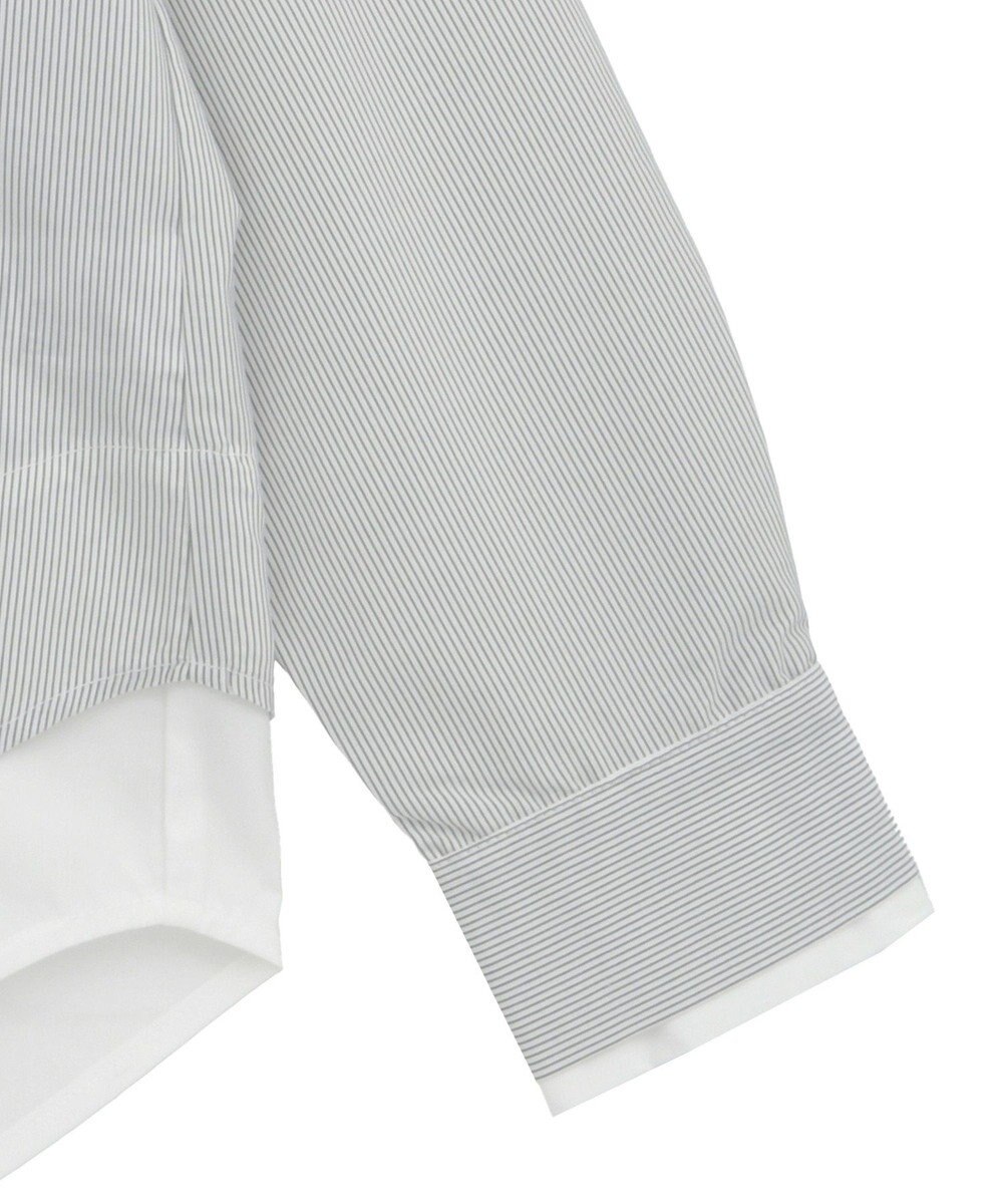 earth music&ecology レイヤードストライプシャツ 