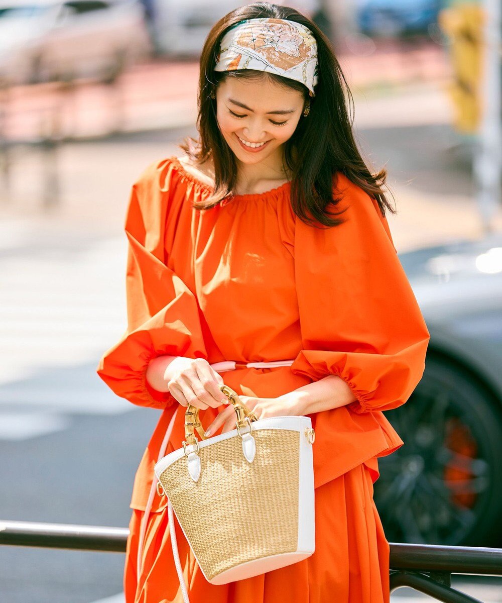 UNFILO FINE MOVE 2WAYギャザーブラウス 