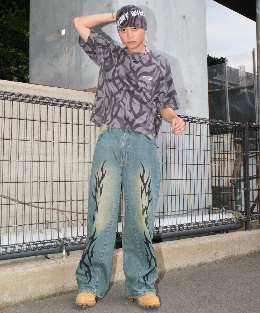 WEGO トライバルデニムパンツ 