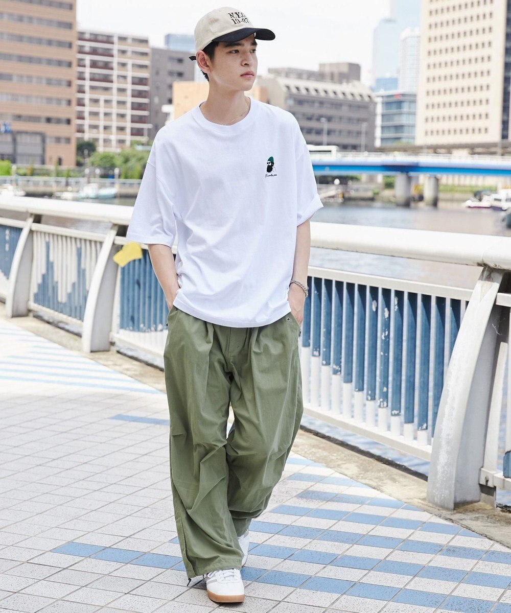 WEGO ヒゲサガラ刺繍Tシャツ 