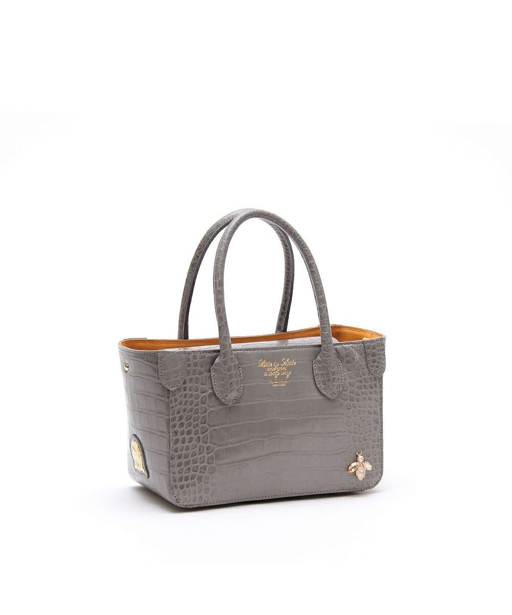 A.D.M.J. 【牛革】クロコ型押し ザ・ビーDカン付ミニトート 