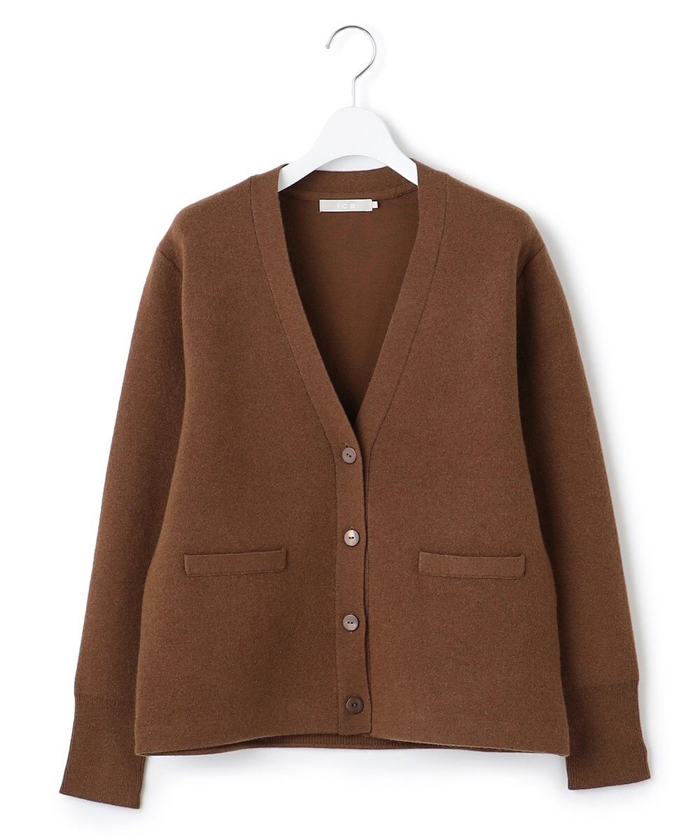ICB 【洗える】ソフトカシミヤミックス Vネックニットカーディガン 