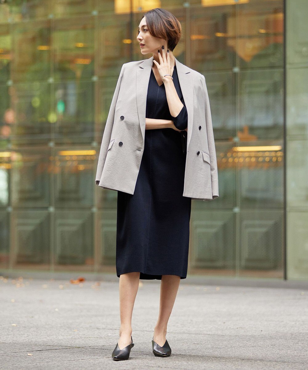 ICB 【セットアップ対応・洗える】 LooseWeave ダブルブレストジャケット 