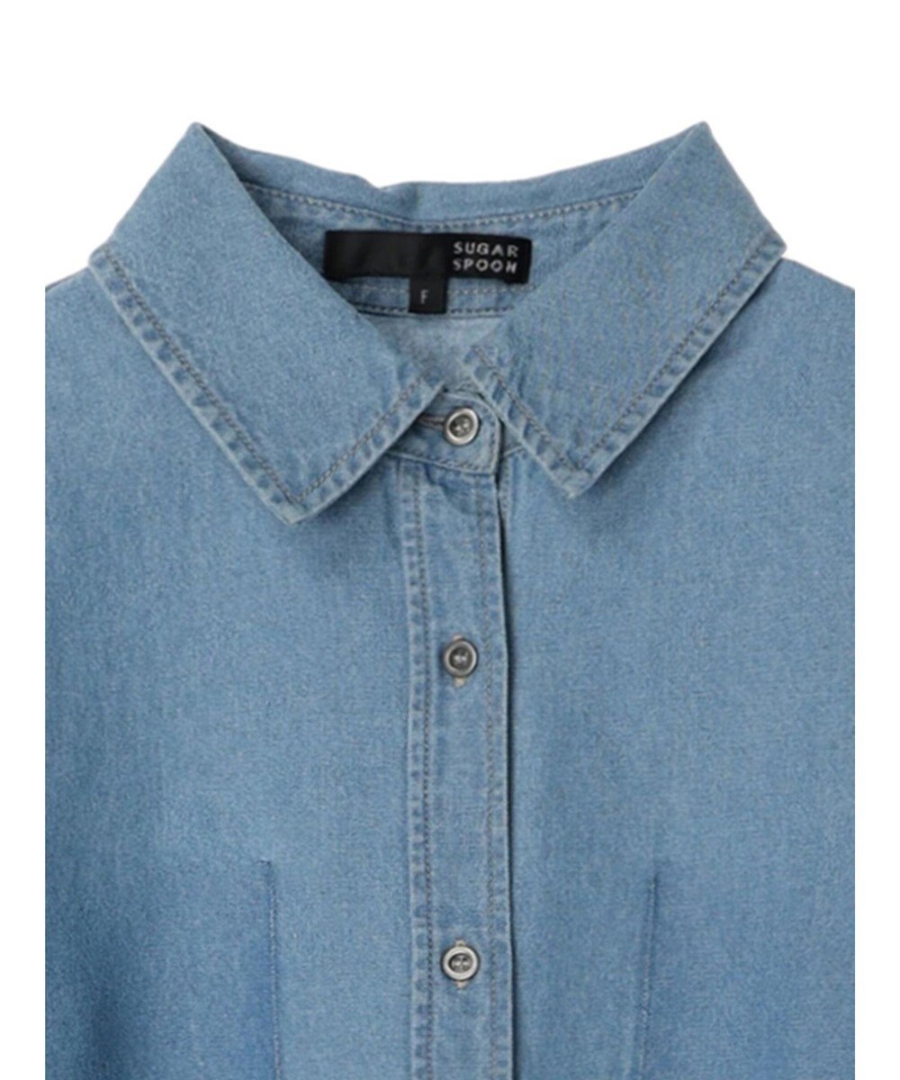 Green Parks ・ＳＵＧＡＲ　ＳＰＯＯＮ　クロップドデニムシャツ 