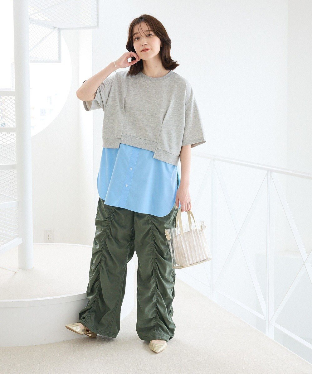 Green Parks ・ＳＵＧＡＲ　ＳＰＯＯＮ　配色ｓｔギャザーパンツ 