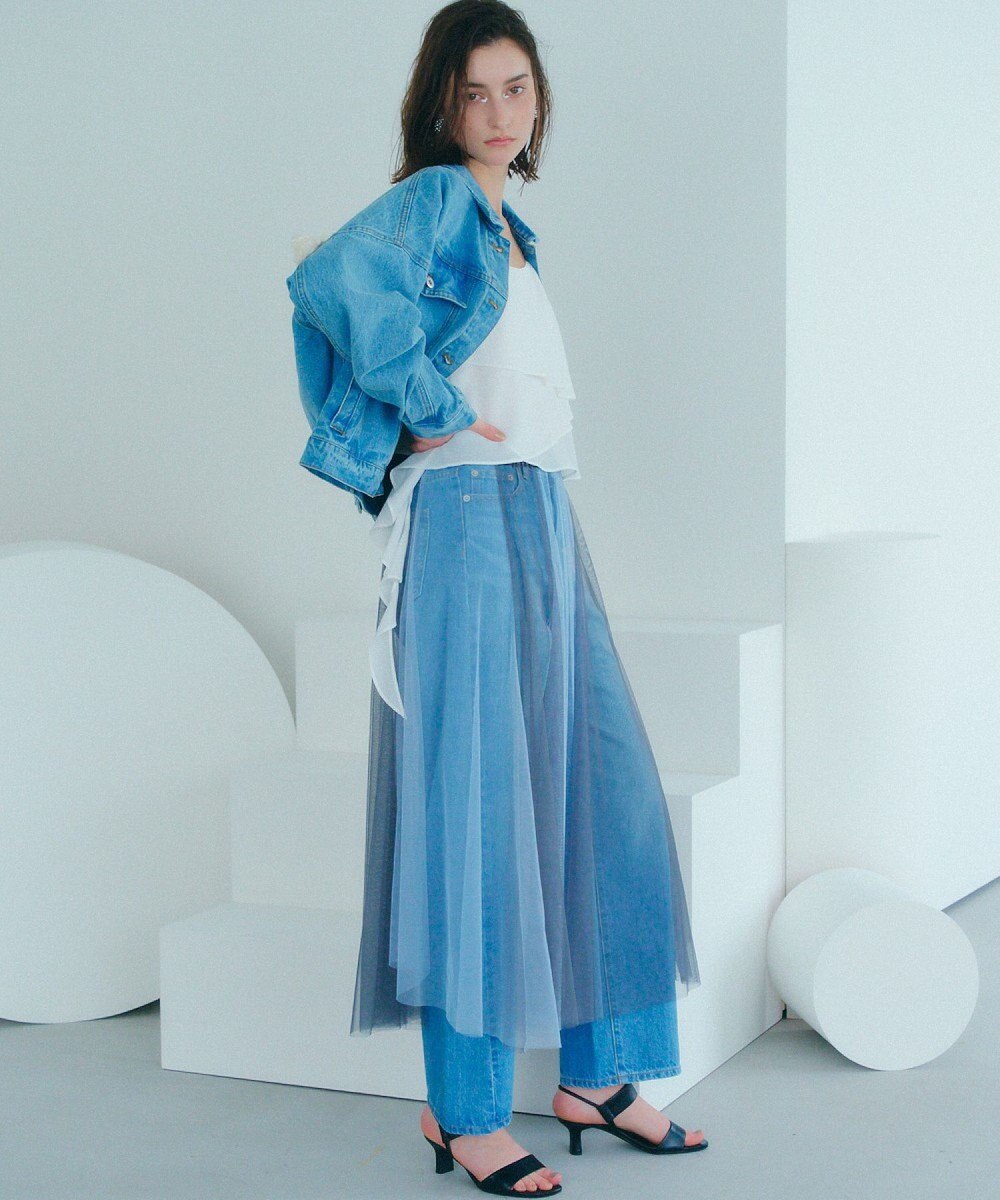 YECCA VECCA アシメラッフルオーバーキャミ 