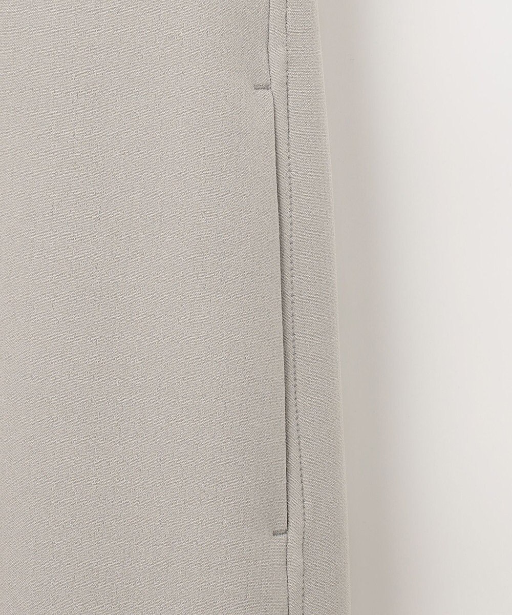 自由区 【洗える】ライトダブルクロス ノーカラーコート 