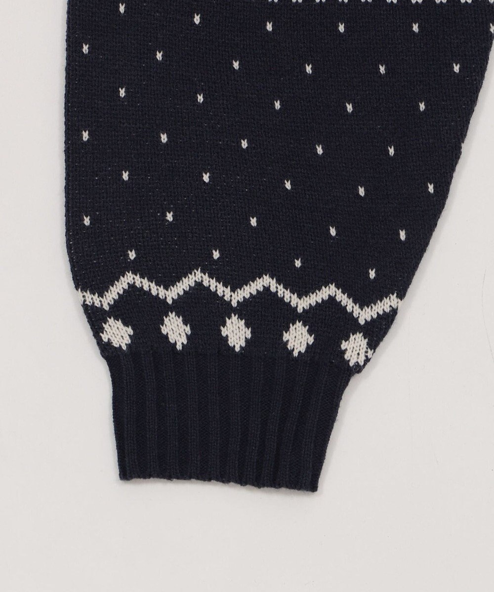 WEGO ノルディック柄ハーフジップニット 