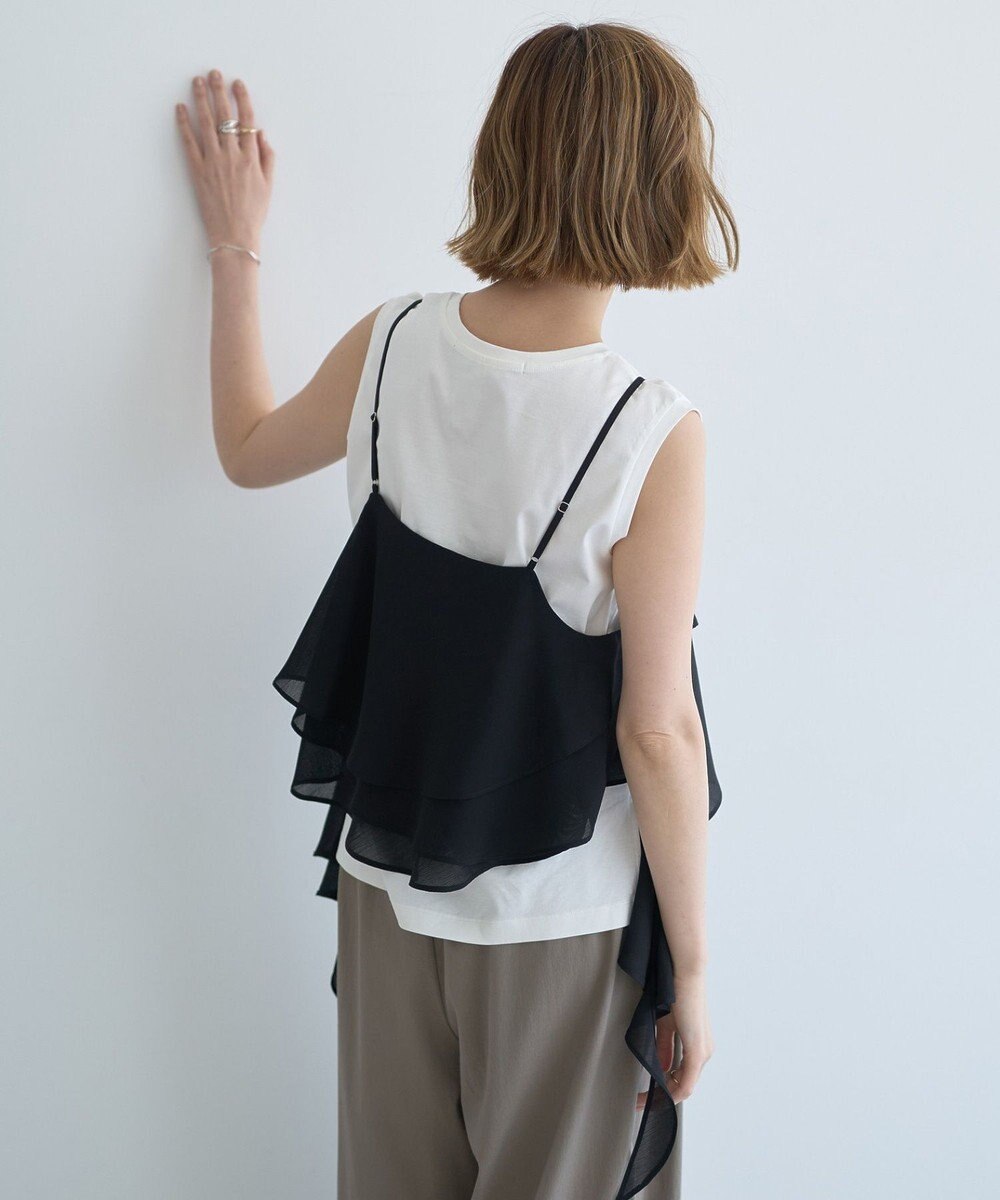 YECCA VECCA アシメラッフルオーバーキャミ 