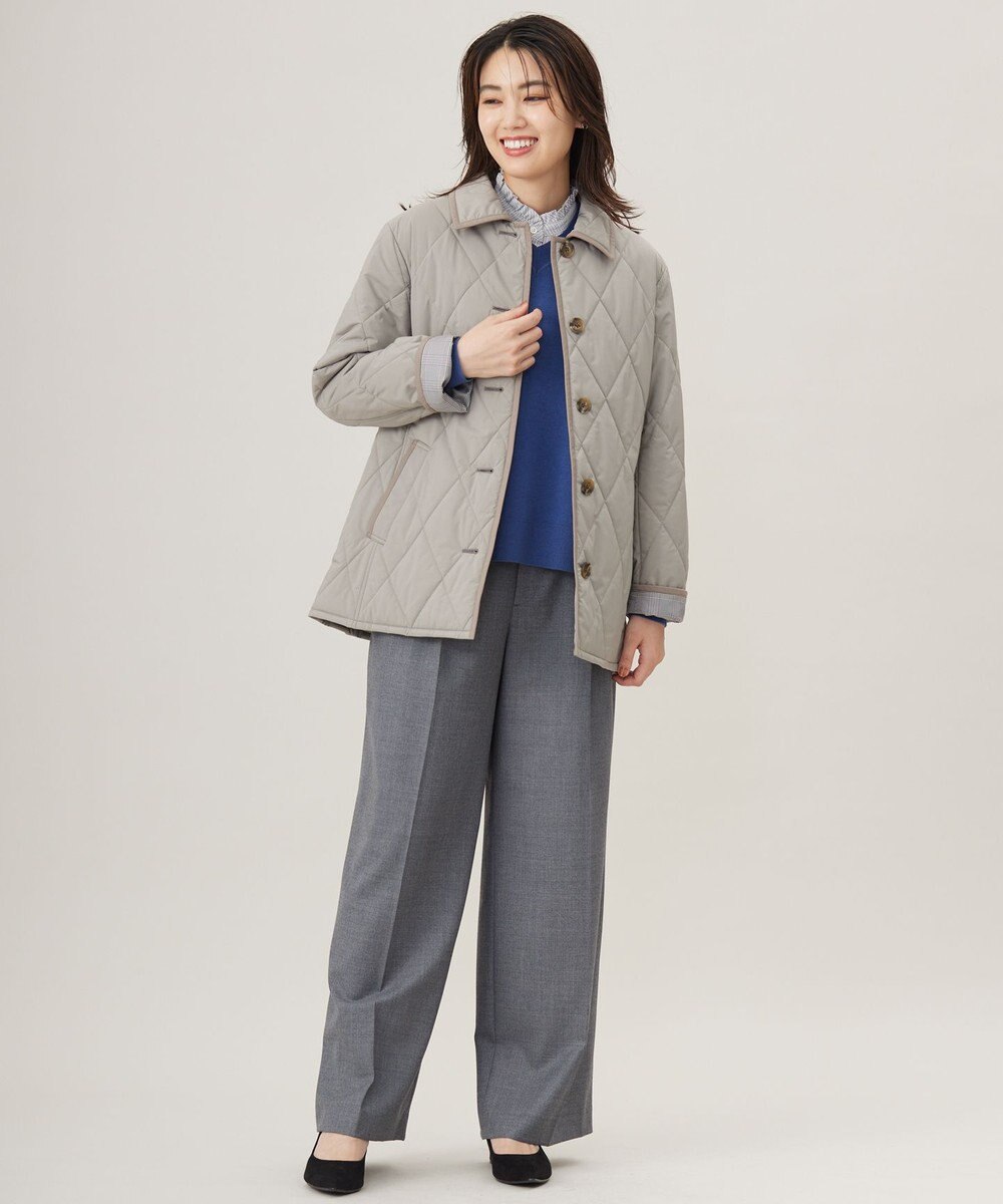 J.PRESS LADIES 【洗える・撥水】プレミアムBasicキルティング ショート コート 