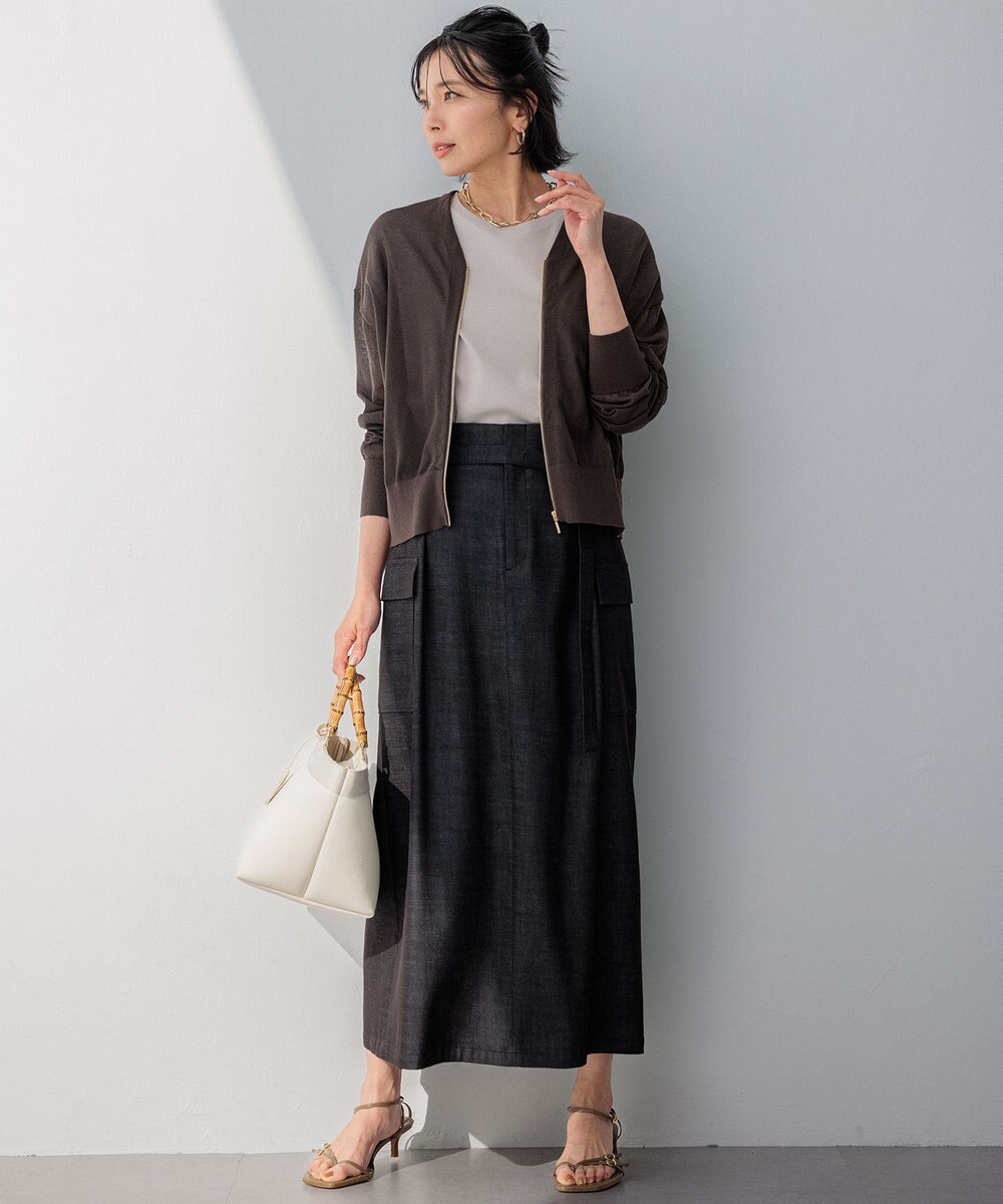 23区 L 【接触冷感/洗える】フレンチスリーブ IT TEE 