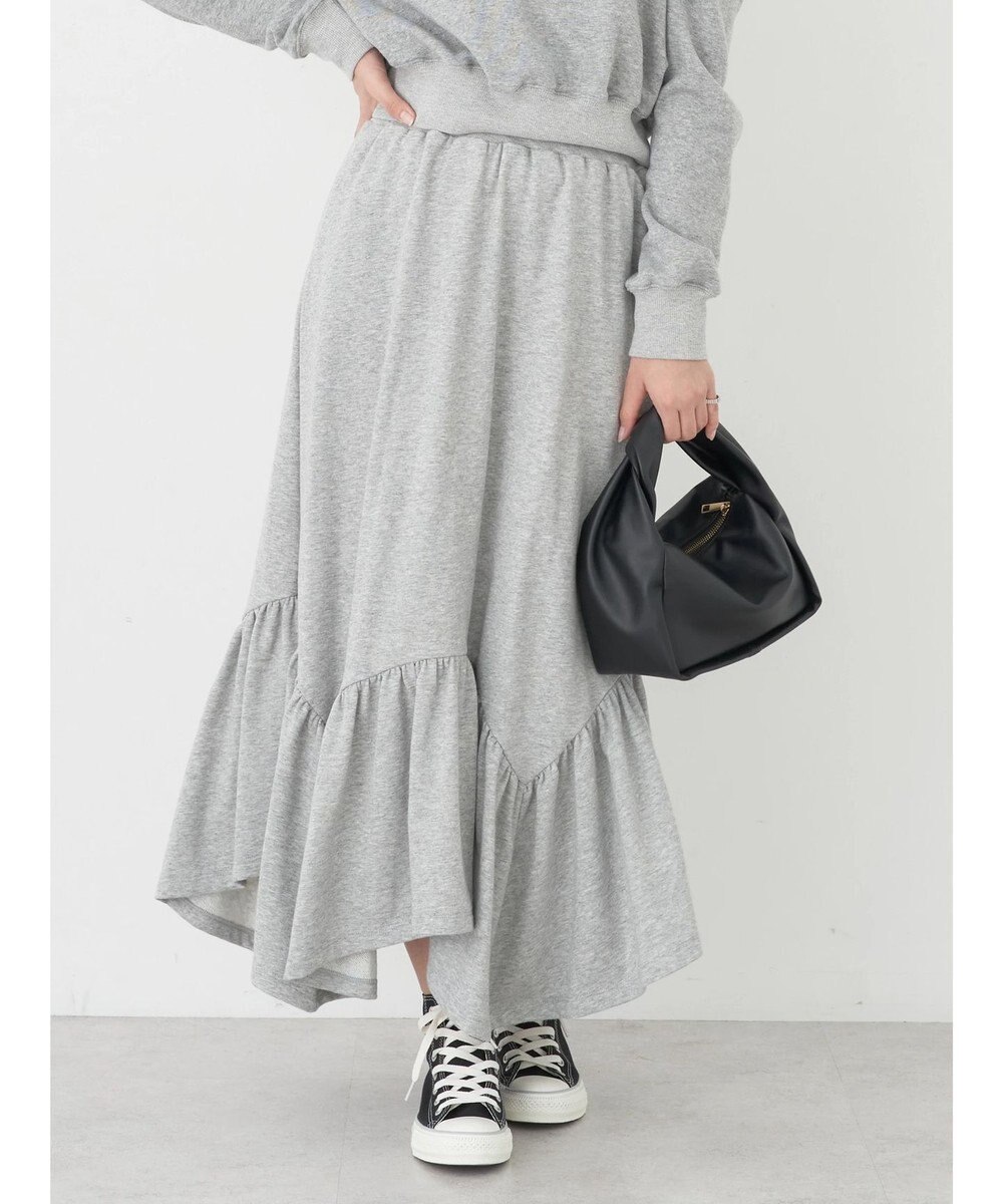 earth music&ecology ウラケ裾フリルスカート 
