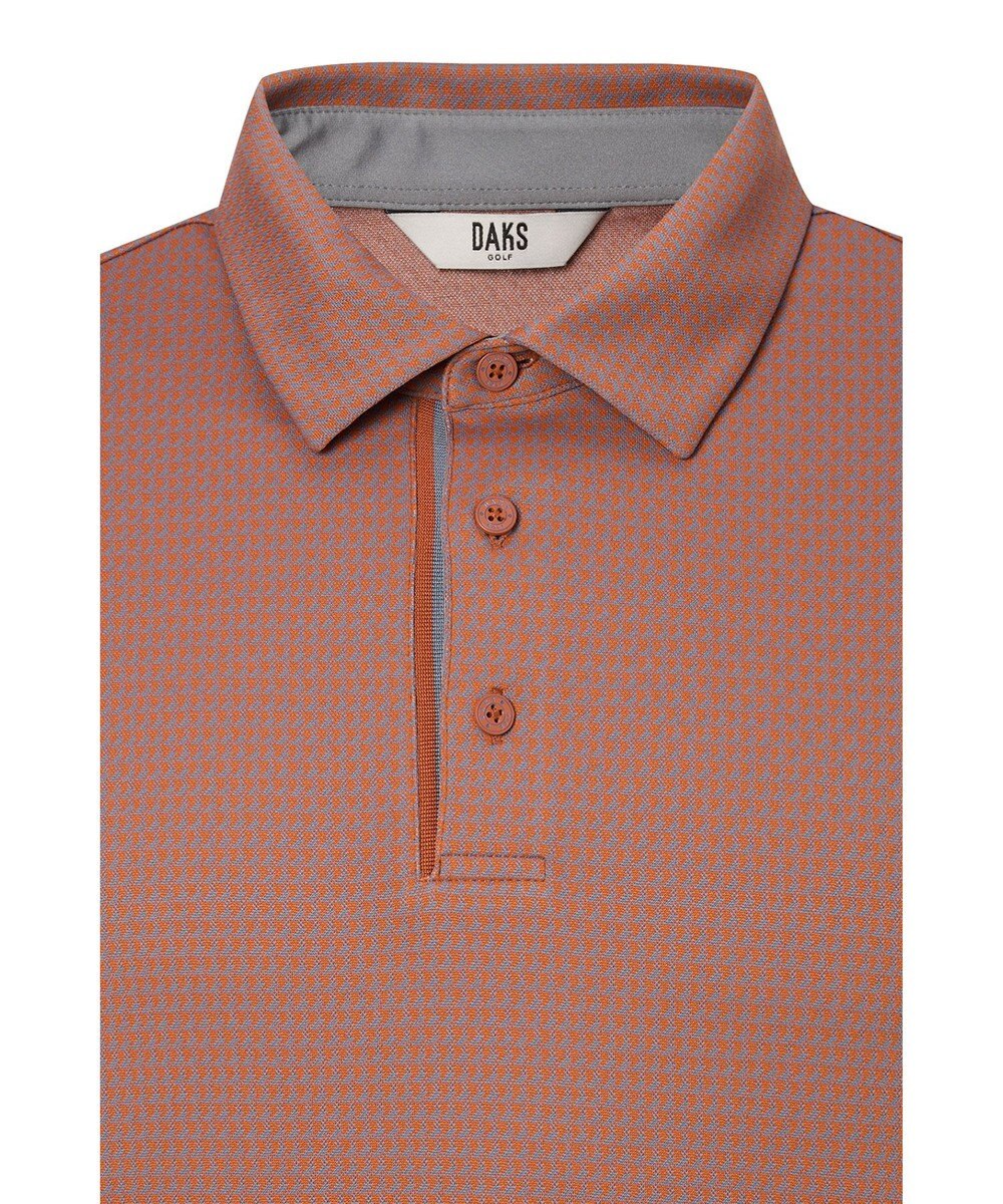 DAKS 【DAKS GOLF】 ジャガード長袖ニットポロ 
