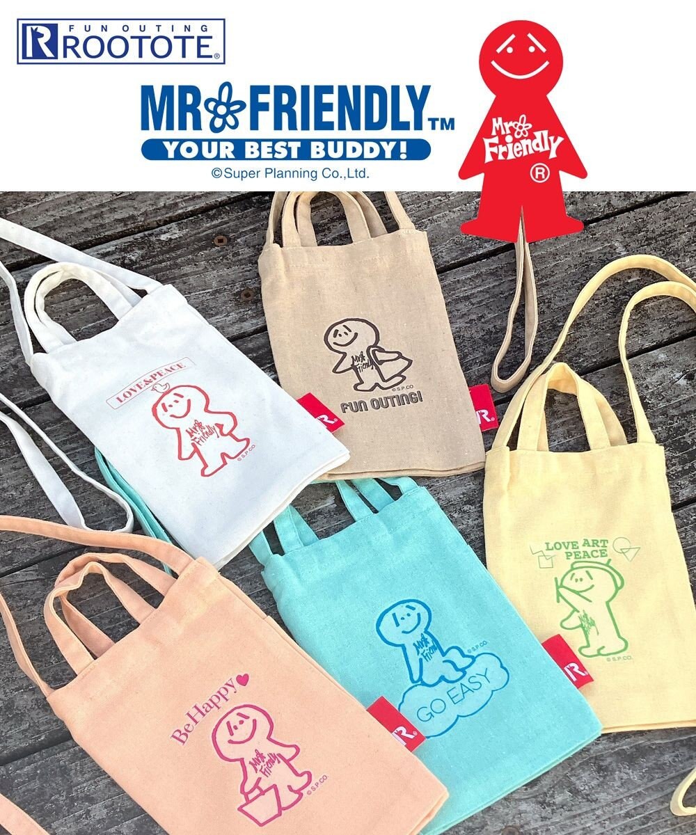 ROOTOTE 6833【直営限定:ミスターフレンドリー】FR.リサイクルコットン.サコッシュ 