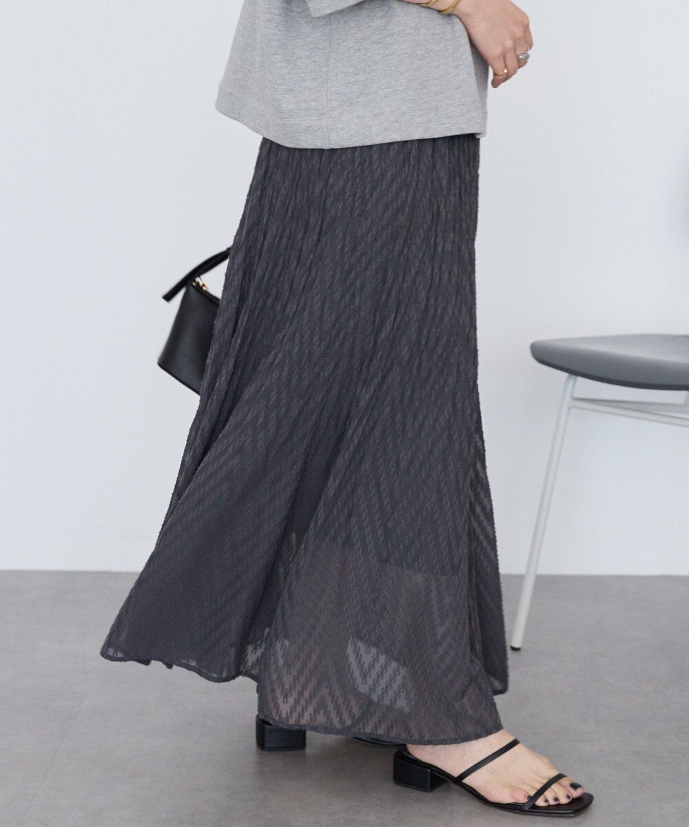 AMERICAN HOLIC カットジャガードプリーツスカート 