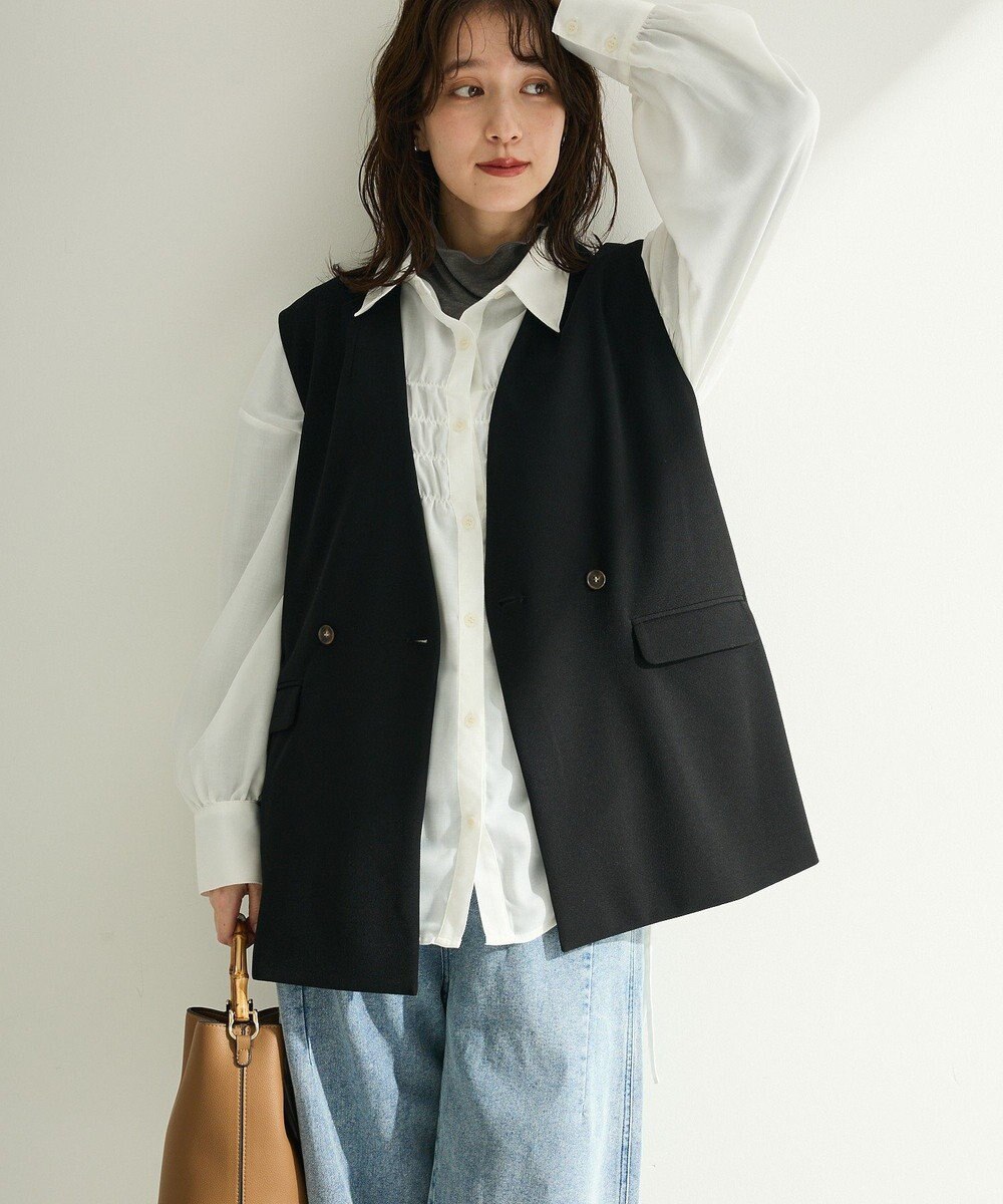 Green Parks Ｏ．洗えてストレッチ　Ｗボタンベスト 