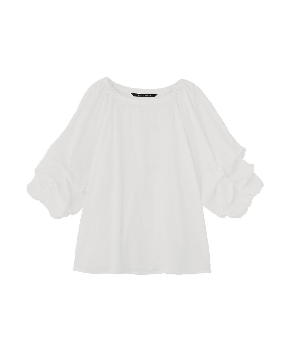 YECCA VECCA ホイップスリーブブラウス 