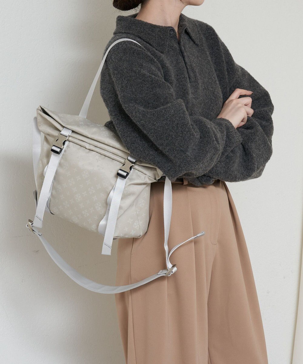 russet ナイロンジャガードメタルバックルショルダーバッグ M(CE-1671) 