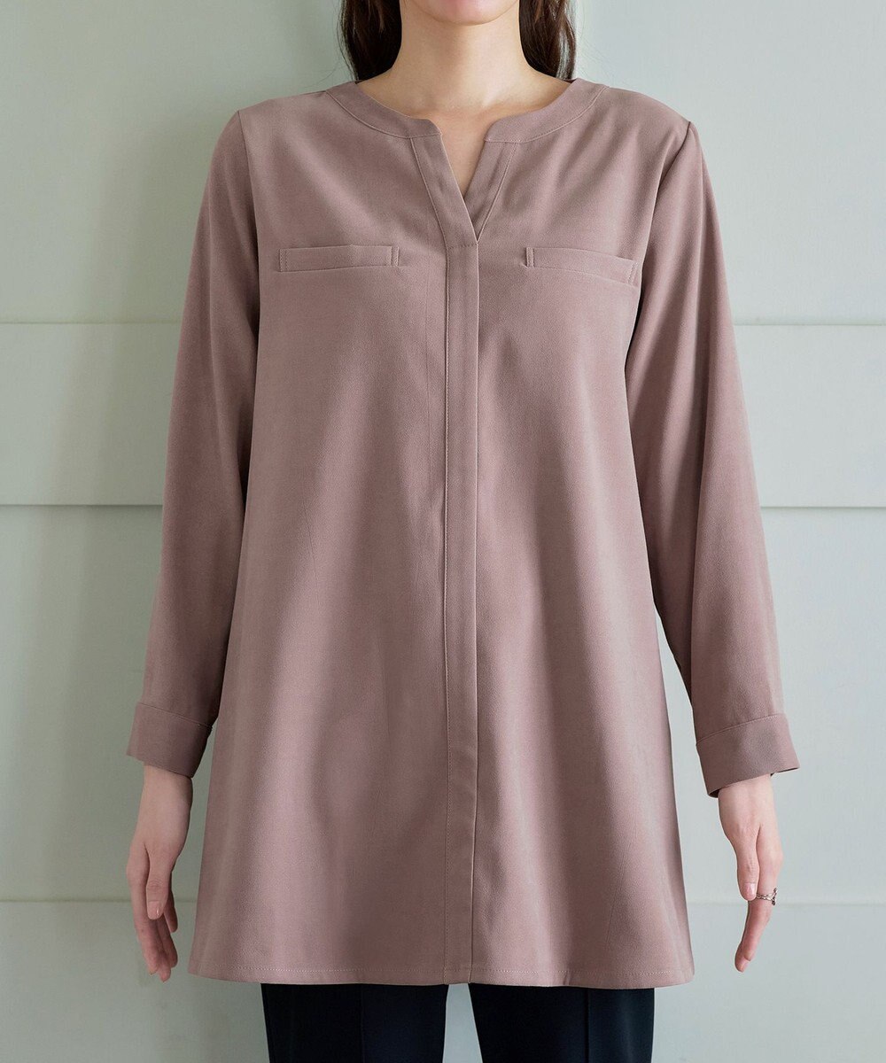 Tiaclasse L 【洗える】スエード調チュニック 