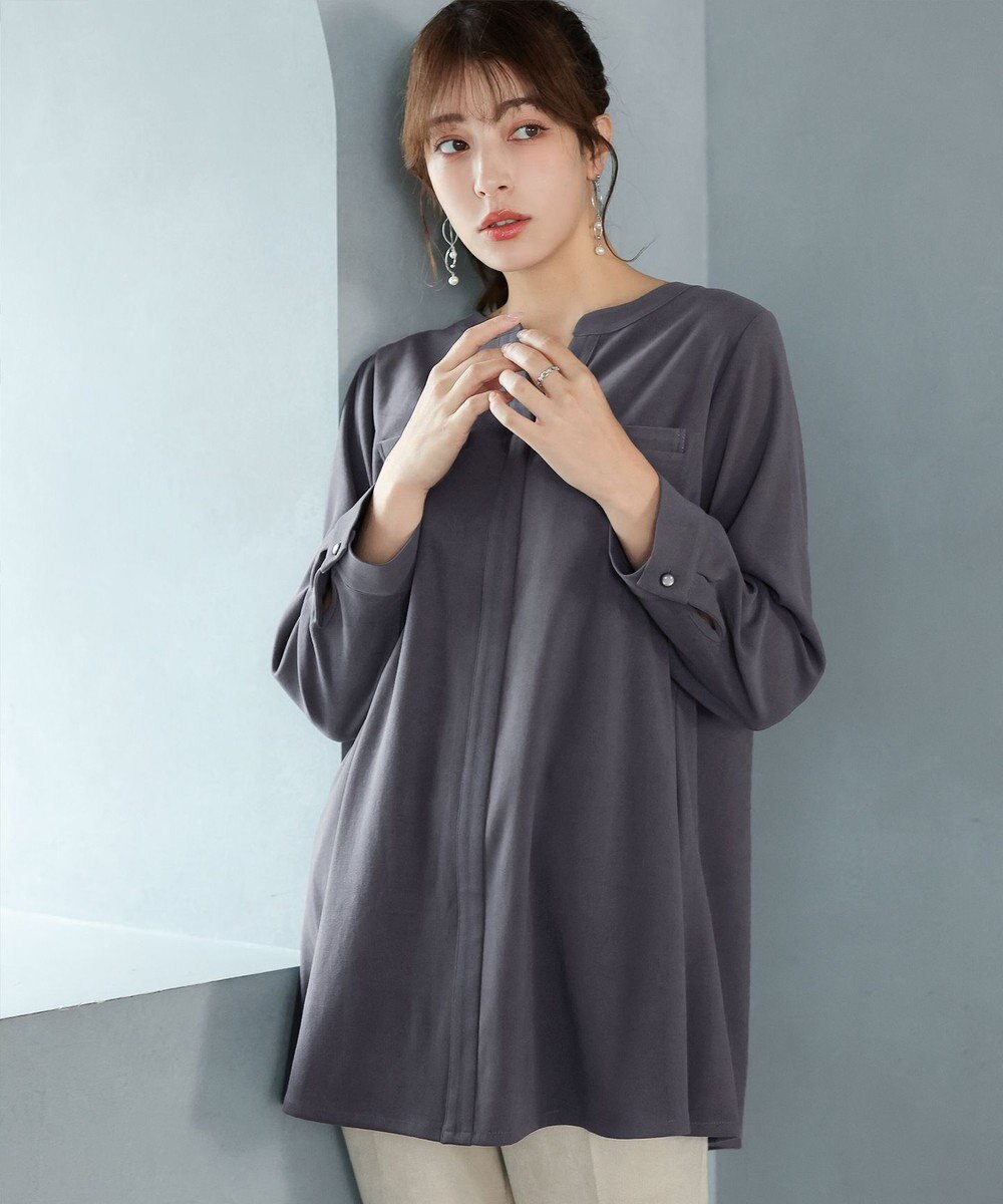 Tiaclasse L 【洗える】スエード調チュニック 