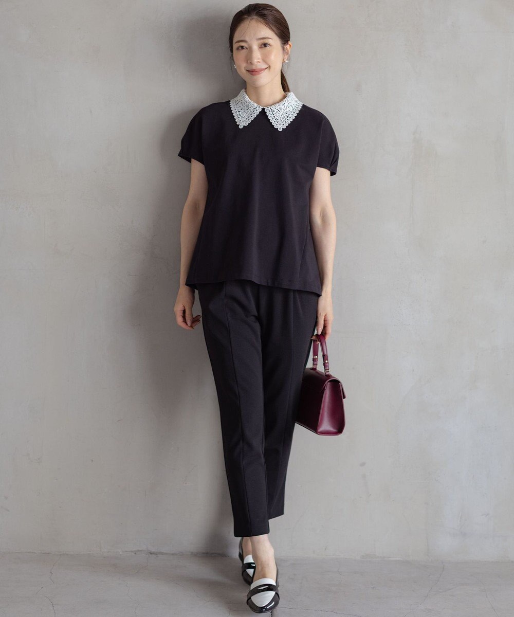 組曲 S 【2WAY】レース襟フレンチテリー カットソー 