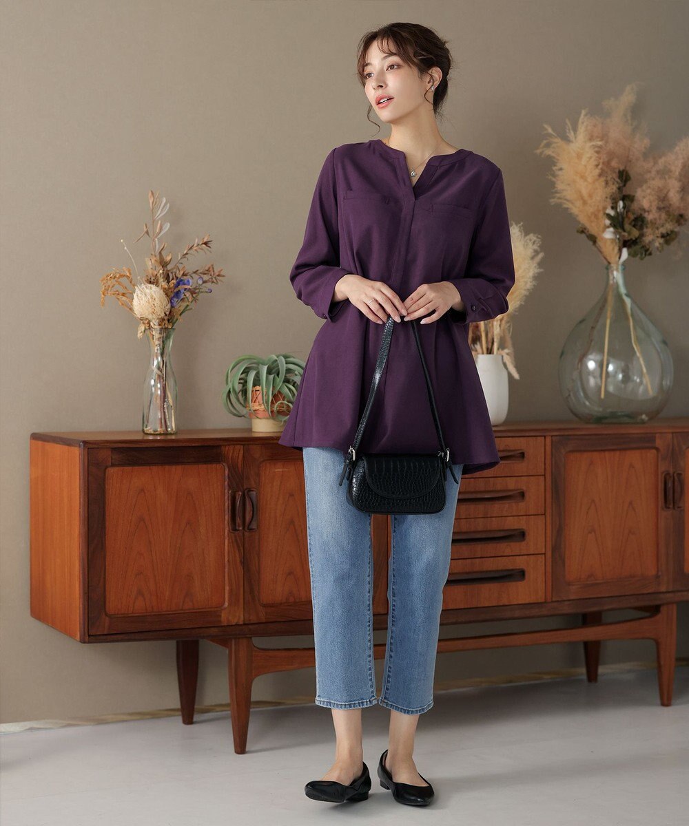 Tiaclasse L 【洗える】スエード調チュニック 