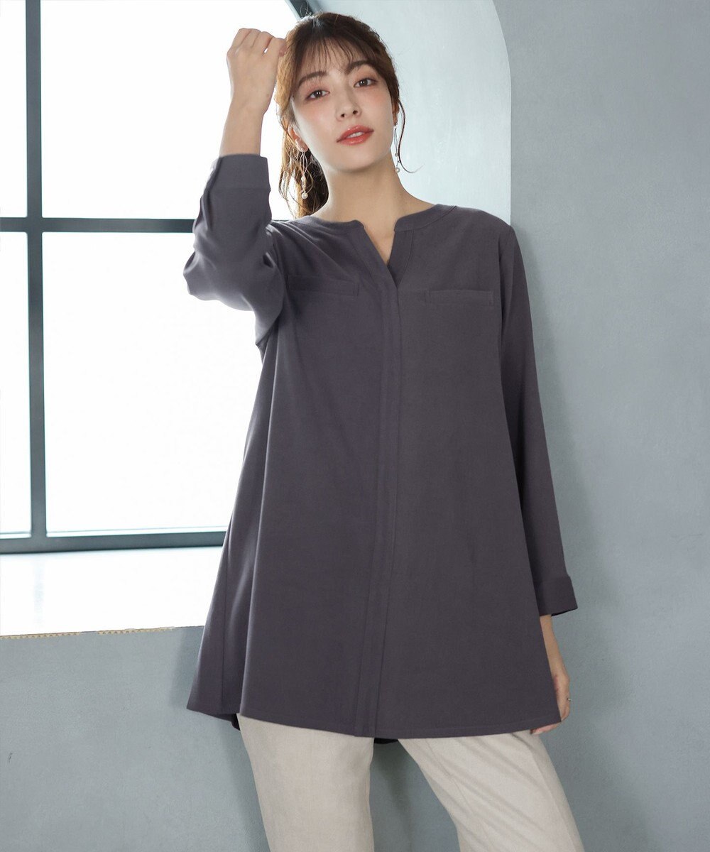 Tiaclasse L 【洗える】スエード調チュニック 