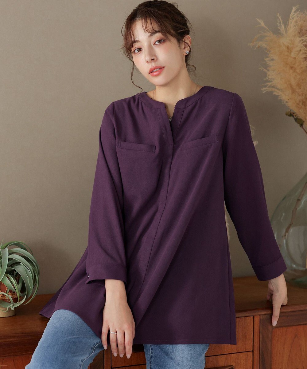 Tiaclasse L 【洗える】スエード調チュニック 