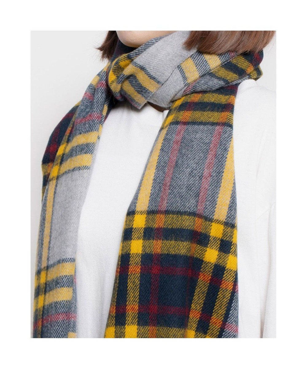 UNBILLION カシュネ cache nez / ウール混チェックストール 